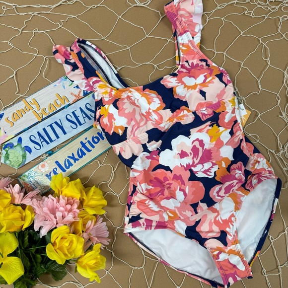 🌸SHIRRED RUFFLE STRAP SWIMSUIT - Picture 5 of 9